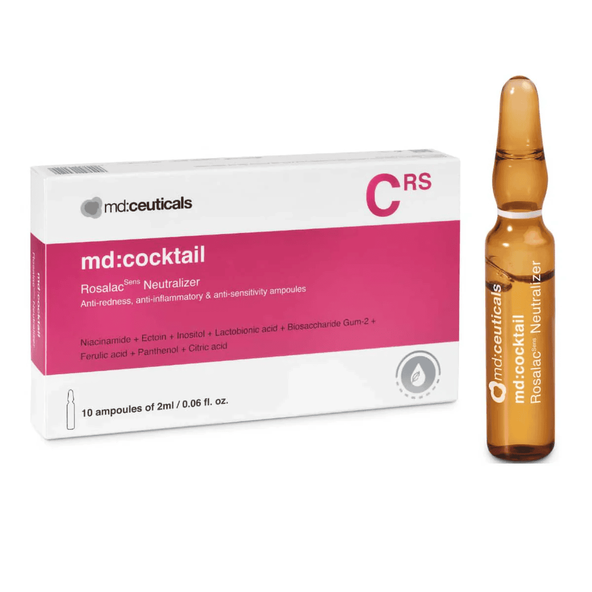 MD:ceuticals md:cocktail RosalacSens Neutralize 舒敏抗紅修復原液 2ml x 10