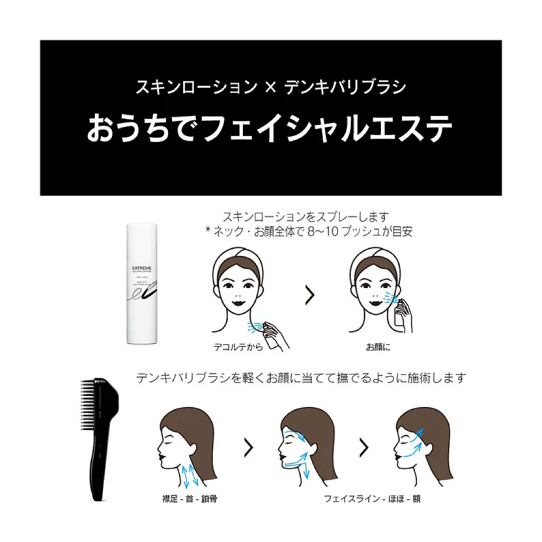 ELECTRIC BARI BRUSH ELECTRON EVERYONE Facial Device Electric 低週波電氣活髮梳 光療美膚小顏