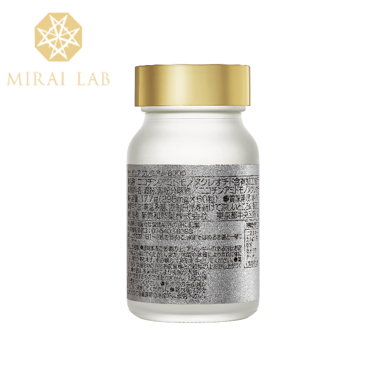 MIRAI LAB 新興和 PURE PREMIUM 6000+ 煙酰胺單核苷酸補充NAD高純度 逆齡美肌丸長壽基因緊實肌膚恢復睡眠 膠囊60粒