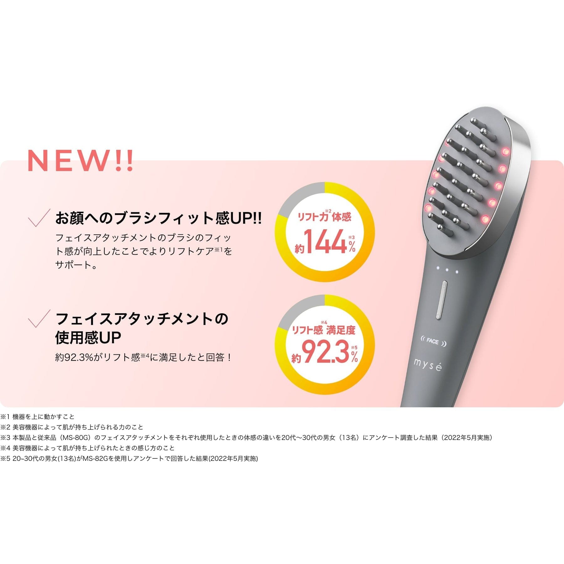 YAMAN MYSE MS-82G Scalp Lift Active Brush 滋養頭皮微電流美容淡紋舒緩按摩梳 ms-82g