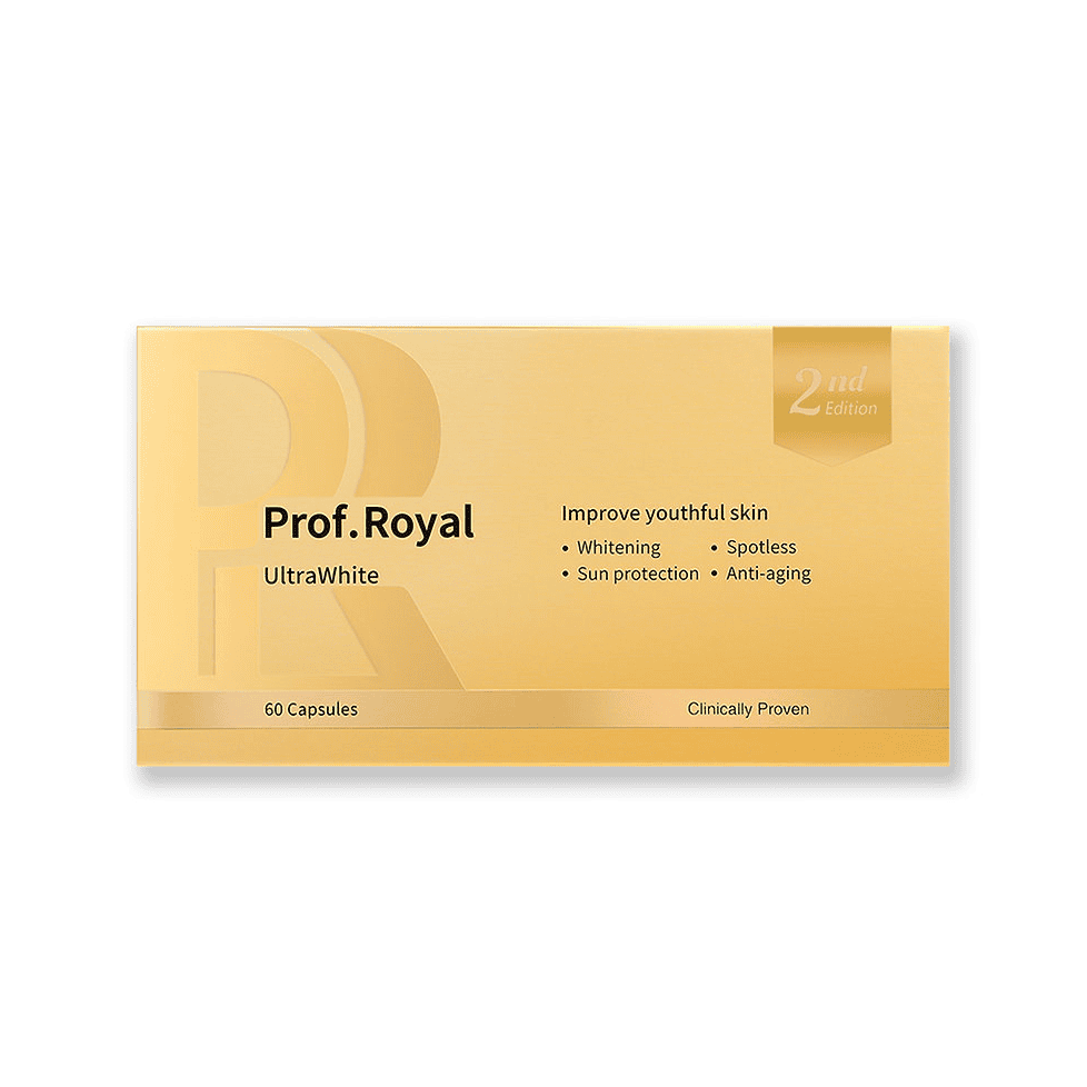 新加坡 Prof Royal UltraWhite™ 2nd 金色第二代升級版美白珍膠囊 美白丸 60粒