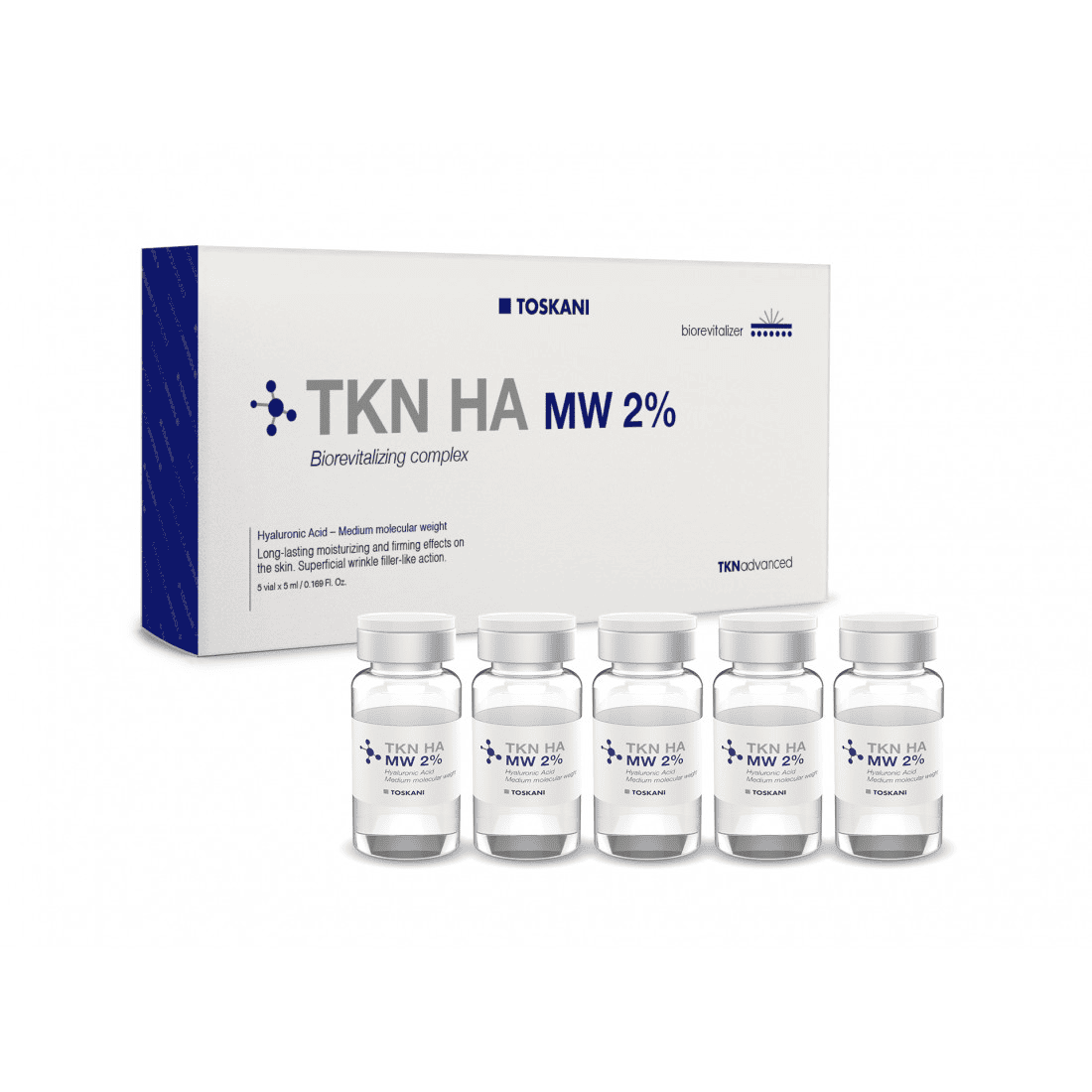 TOSKANI TKN HA MW 2% 中分子透明質酸安瓶（中度） 5x5ml