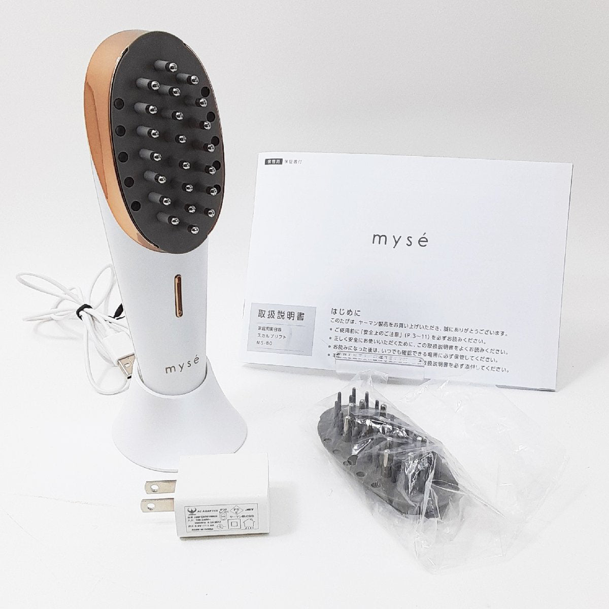 YAMAN myse 滋養頭皮微電流美容淡紋舒緩按摩梳 ms-80w-1